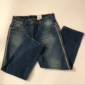 Lucky Mid Rise Straight Side Striped Jeans Sz 6/28
